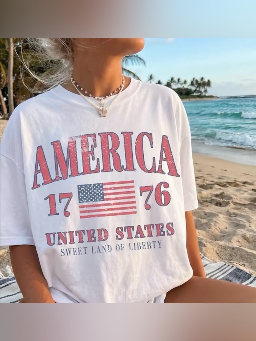 New American Classic Retro USA 1776 Tee Shirt